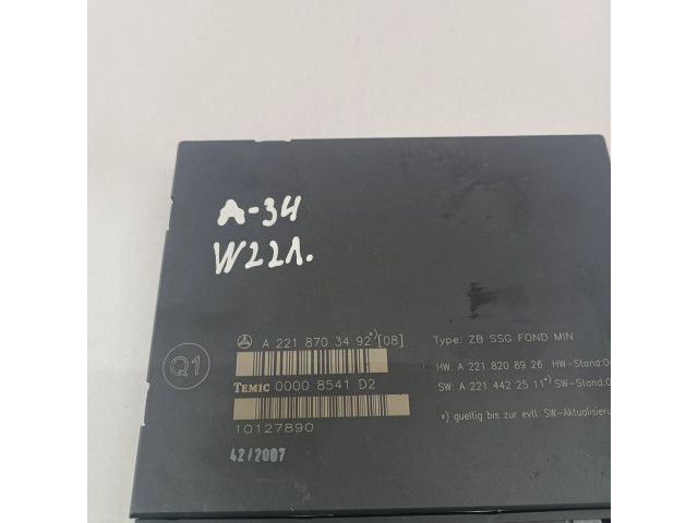 Блок комфорта A2218703492, A2218208926 Mercedes-Benz S W221