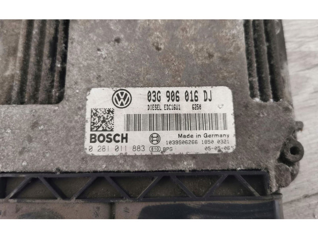Блок управления двигателя 03G906016DJ Skoda Octavia Mk2 (1Z)