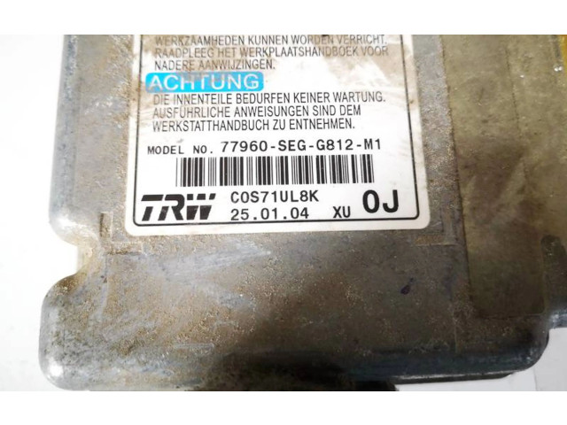 Блок подушек безопасности 77960segg812m1, 77960-seg-g812-m1 Honda Accord