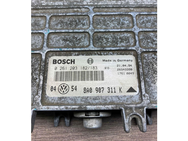Блок управления двигателем Блок управления 8A0907311K, 0261203182 Volkswagen Golf III