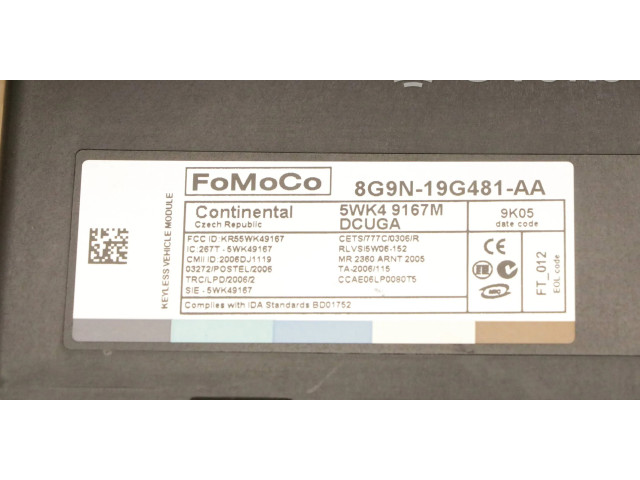 Блок управления 8G9N-19G481-AA, 5WK49167M Jaguar XF X250