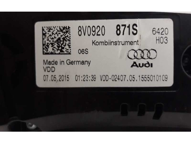 Панель приборов 8V0920871S, A2C94972400   Audi A3 S3 8V       