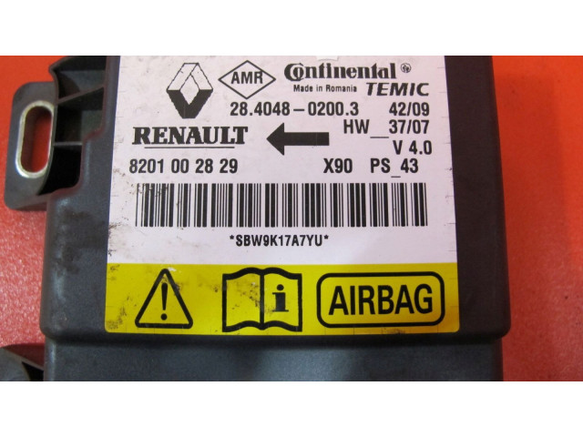 Блок подушек безопасности 8201002829   Dacia Sandero