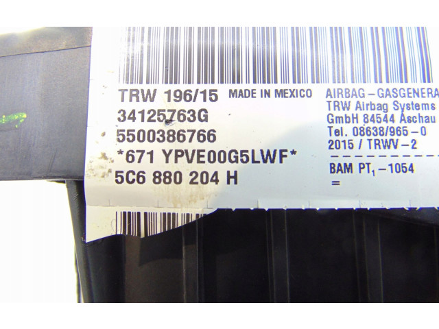 Подушка безопасности пассажира 5C6880204H Volkswagen Jetta VI