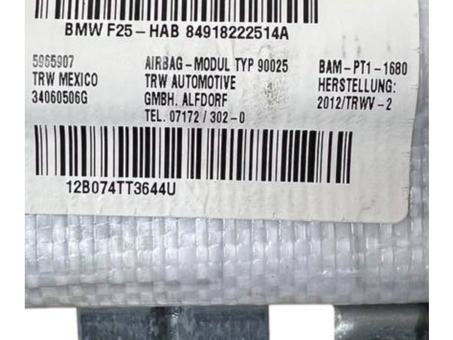 Боковая подушка безопасности 5965907, 84918222514   BMW X3 F25