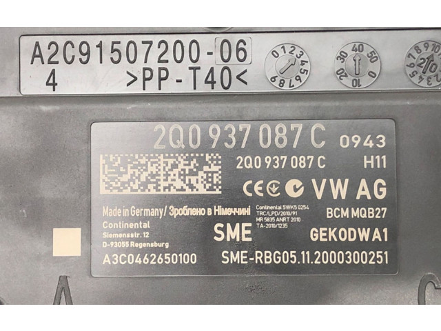 Блок комфорта 2Q0937087C Skoda Fabia Mk3 (NJ)