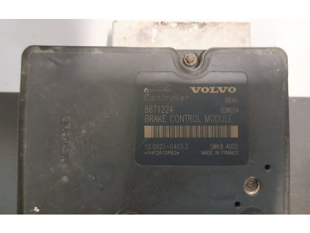 Блок АБС 8671224, 5WK84002 Volvo S60 2001 - 2004 года