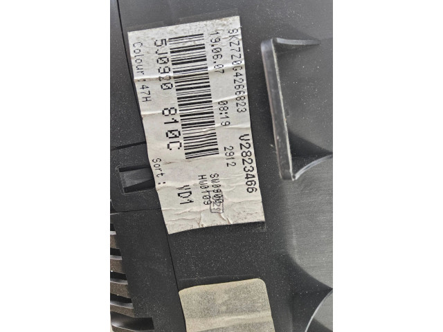 Pojistková skříňka Спидометр (приборный щиток) 5J0920810C, V2823466 Skoda Roomster (5J) 2007