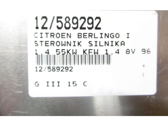 Řídící jednotka 9632520380, 9632520380   Citroen Berlingo 1999