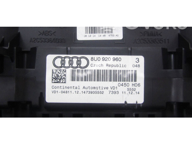 Панель приборов 8U0920960 Audi Q3 8U