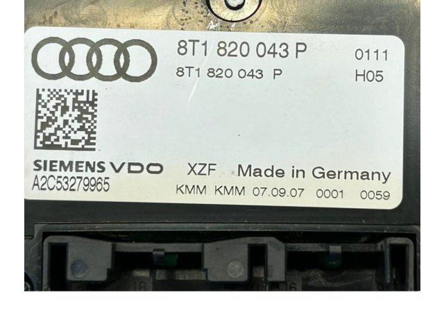Блок управления климат-контролем 8T1820043P, A2C53279965   Audi A5 8T 8F