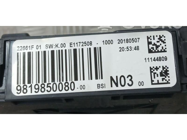 Блок предохранителей 9819850080, 20180507   Peugeot 2008 I    