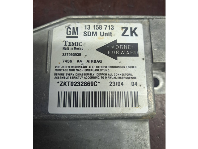 Блок подушек безопасности 13158713, 327963935   Opel Meriva A