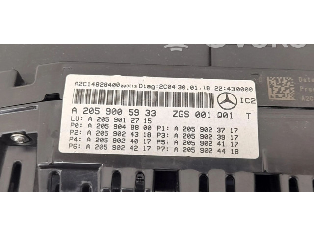 Панель приборов 2059005933, 2539009105 Mercedes-Benz GLC X253 C253