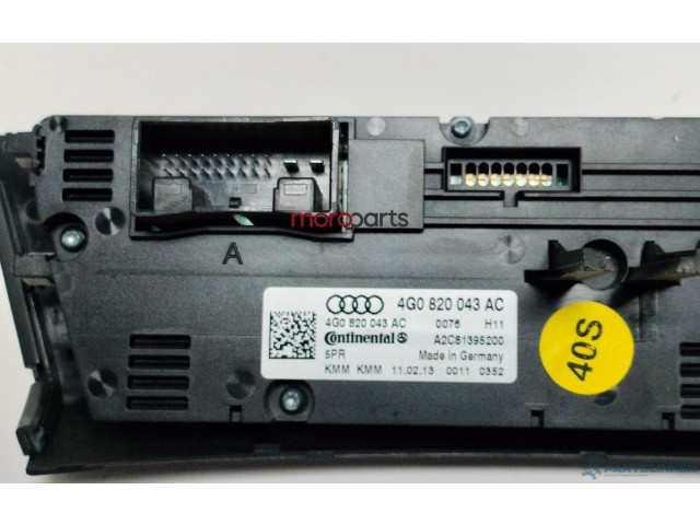 Блок управления климат-контролем 4G0820043AC, 4G0820043AC Audi A6 S6 C7 4G
