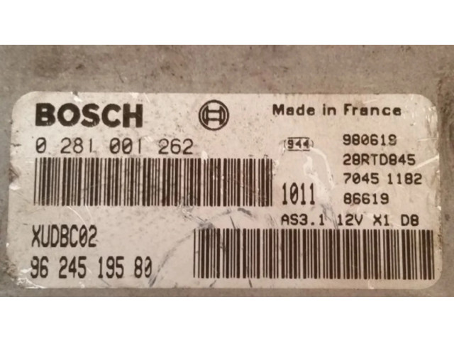 Řídící jednotka 0281001262, 9624519580 Citroen Xantia 1998