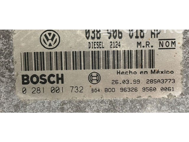 Блок управления двигателя 0281001732, 0281001732   Volkswagen New Beetle