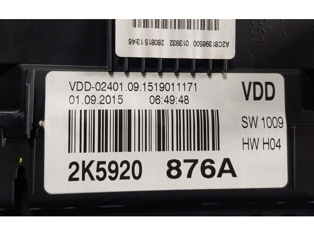 Панель приборов 2K5920876A, 2K5920876A Volkswagen Caddy