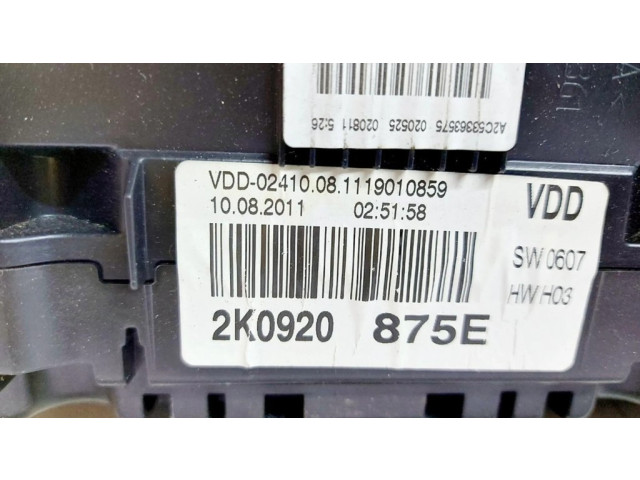 Přístrojová deska Volkswagen Caddy 2014 2K0920875E