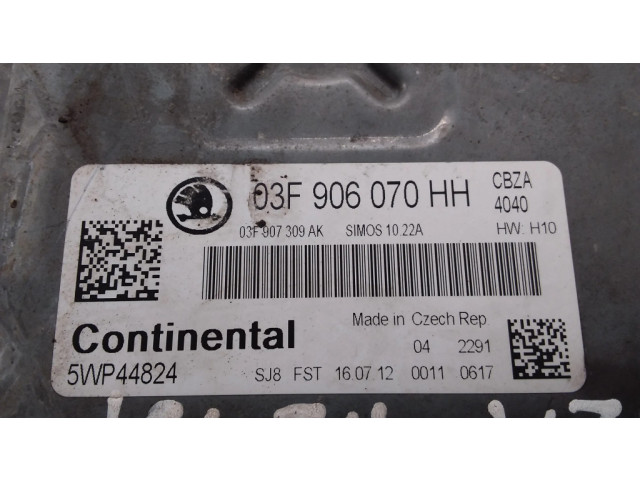 Блок управления двигателя 03F906070HH, 03F907309AK   Skoda Fabia Mk2 (5J)