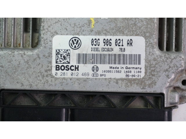 Блок управления двигателя 03G906021AR, 0281012469 Volkswagen Caddy