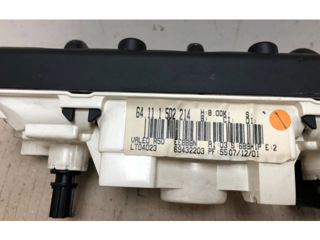 Блок управления климат-контролем 64111502214, 1502214 Mini One Cooper R50 53