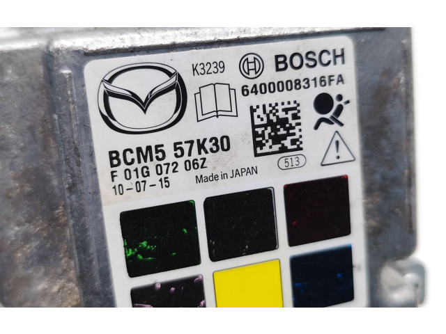 Блок подушек безопасности BCM557K30, F01G07201K Mazda 3 II