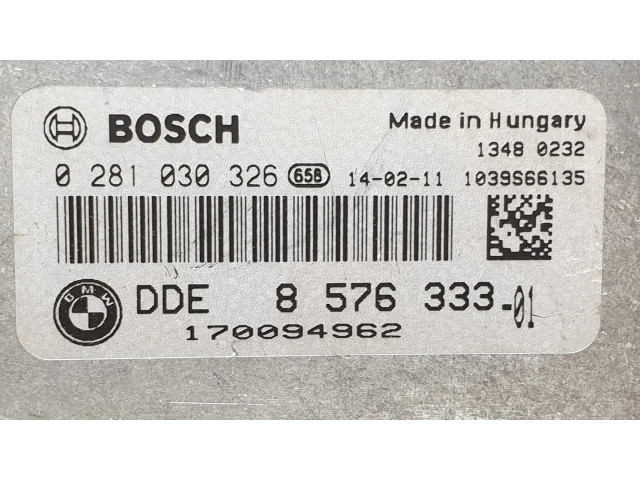 Блок управления двигателя 8576333, 0281030326 BMW X3 F25