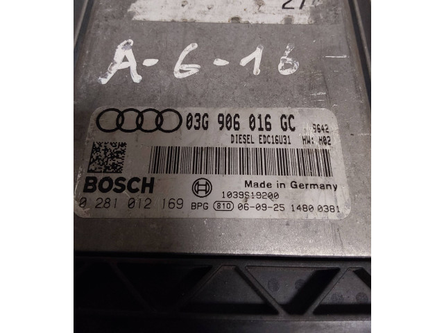Řídící jednotka 03G906016GC, 0281012169 Audi A6 S6 C6 4F 2007