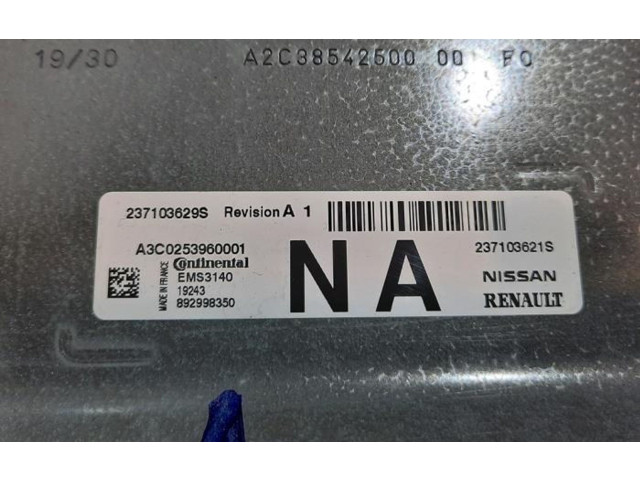 Блок управления двигателя 237103621S   Renault Twingo III