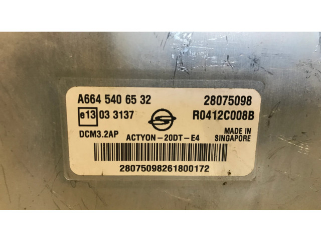 Блок управления двигателя A6645406532, 28075098 SsangYong Actyon