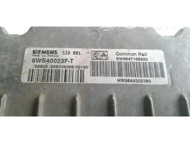 Блок управления двигателя SW9644302380, 5WS40023FT Citroen Xsara