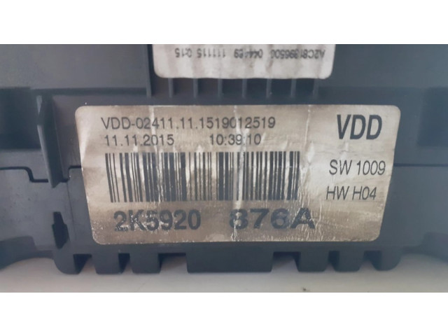 Přístrojová deska  Volkswagen Caddy 2014 2K5920876A  
