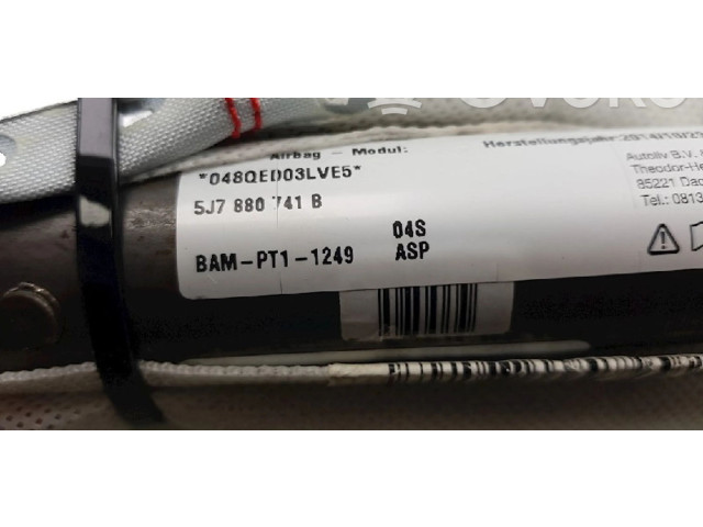 Надувная подушка для крыши Skoda Roomster (5J) 2006 - 2015 года 5J7880741B, 5J7880741B