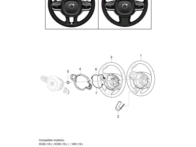 Volant Volvo XC60 2017 32288783, 31407817  