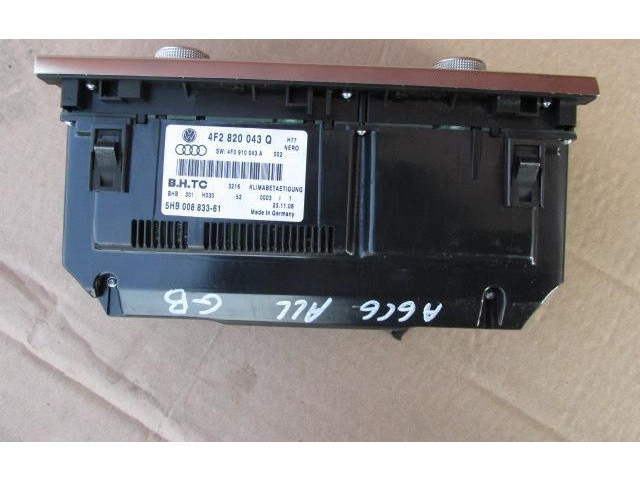 Блок управления климат-контролем Audi A6 S6 C6 4F