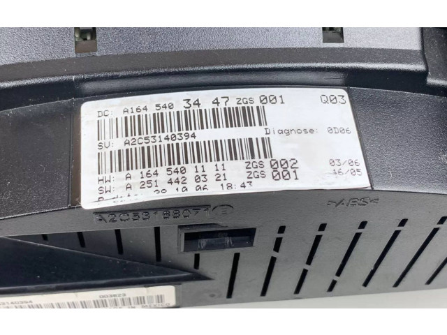 Панель приборов A1645403447   Mercedes-Benz GL X164       