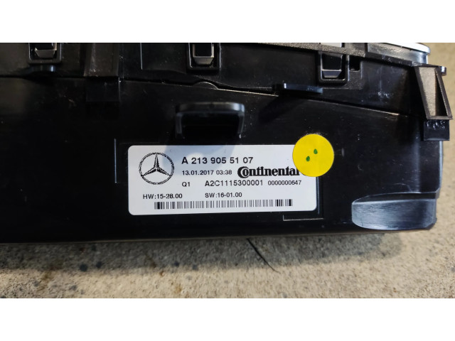 Блок управления климат-контролем A2139055107   Mercedes-Benz E W213