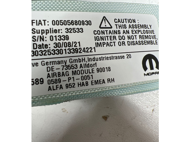 Боковая подушка безопасности 00505680930, 32533   Alfa Romeo Giulia