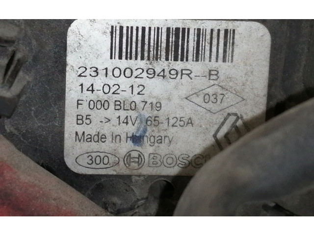 Генератор 231002949RB, F000BL0719 Dacia Dokker