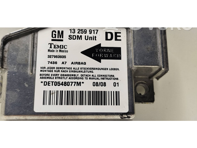 Блок подушек безопасности 13259917, 327963935   Opel Meriva A