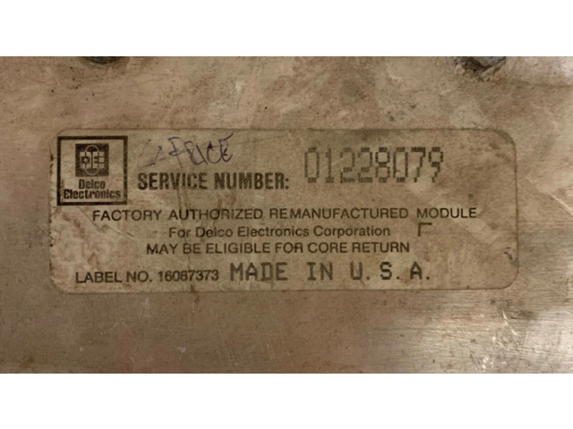 Блок управления двигателя 01228079   Chevrolet Camaro