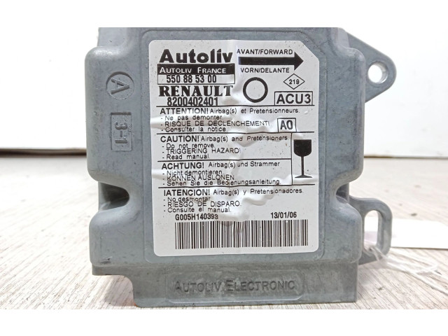 Блок подушек безопасности 550885300, 8200402401 Renault Twingo I
