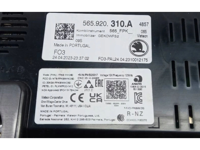 Панель приборов 565920310A Skoda Karoq