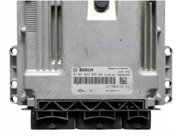 Блок управления двигателя 237106319R, 0281032885 Dacia Dokker
