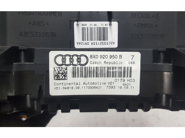 Панель приборов 8X0920950B   Audi A1       