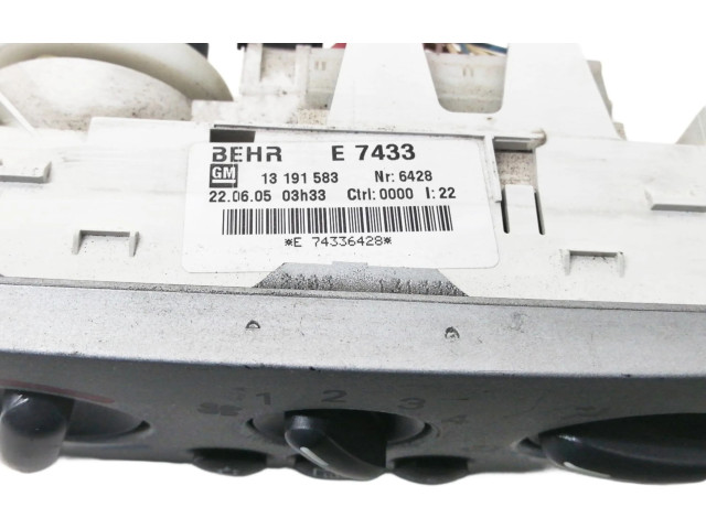 Модуль блока управления кондиционером 13191745, 13191583 Opel Meriva A