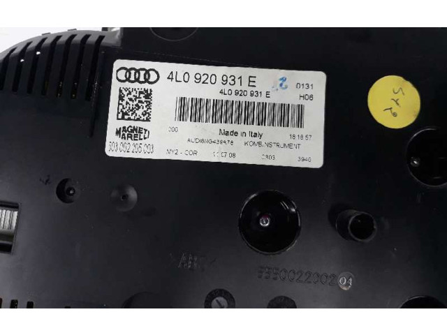 Přístrojová deska Audi Q7 4L 2008 4L0920931E, 4L0920931DV