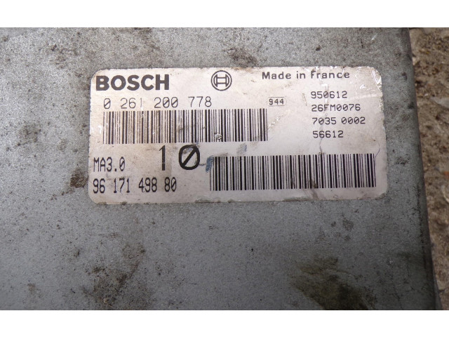 Блок управления двигателем Блок управления 0261200778   Peugeot 306