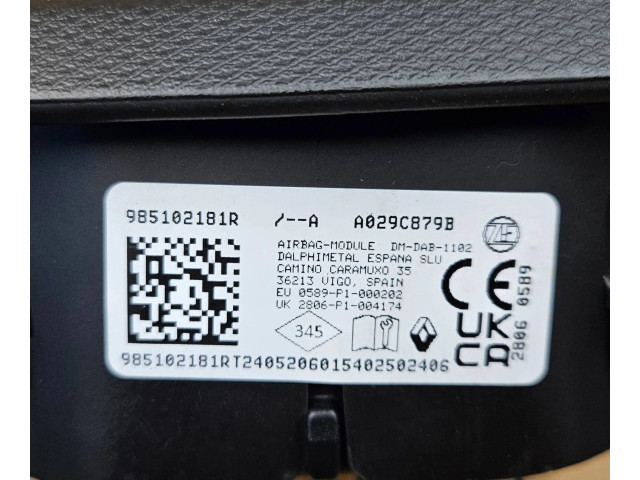 Подушка безопасности водителя 985102181R   Renault Clio V